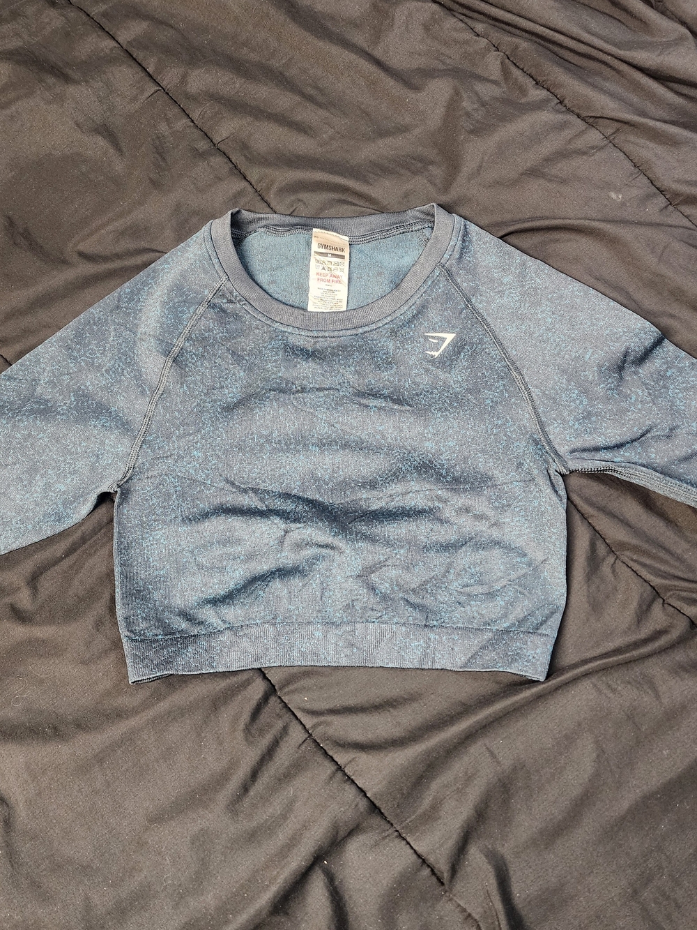 Gymshark Blue Cropped Long-Sleeve Top